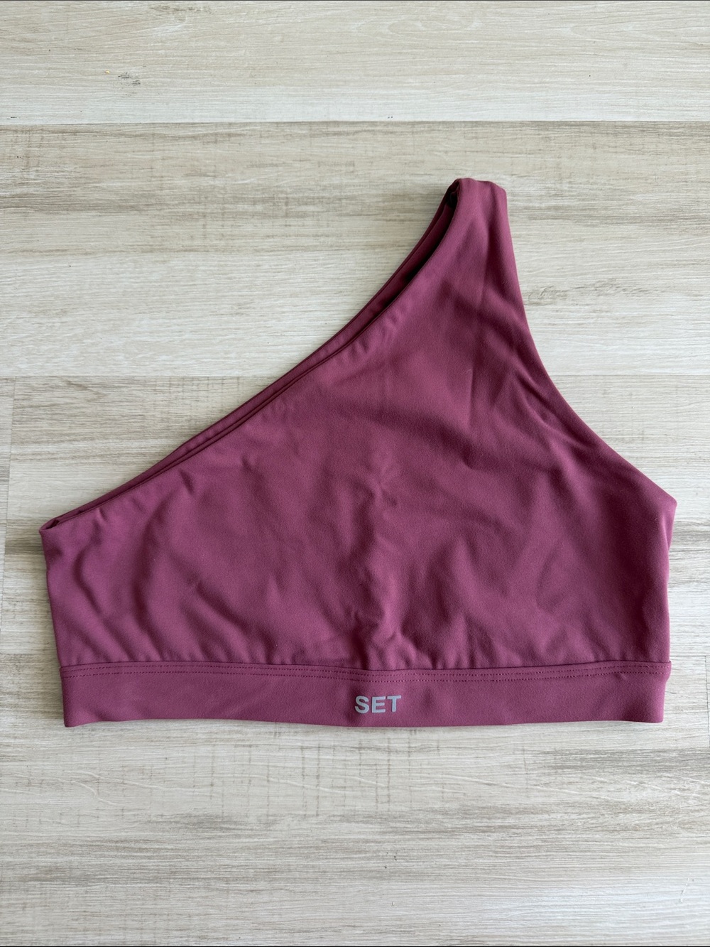 SET Active One-Shoulder Sports Bra in Mauve